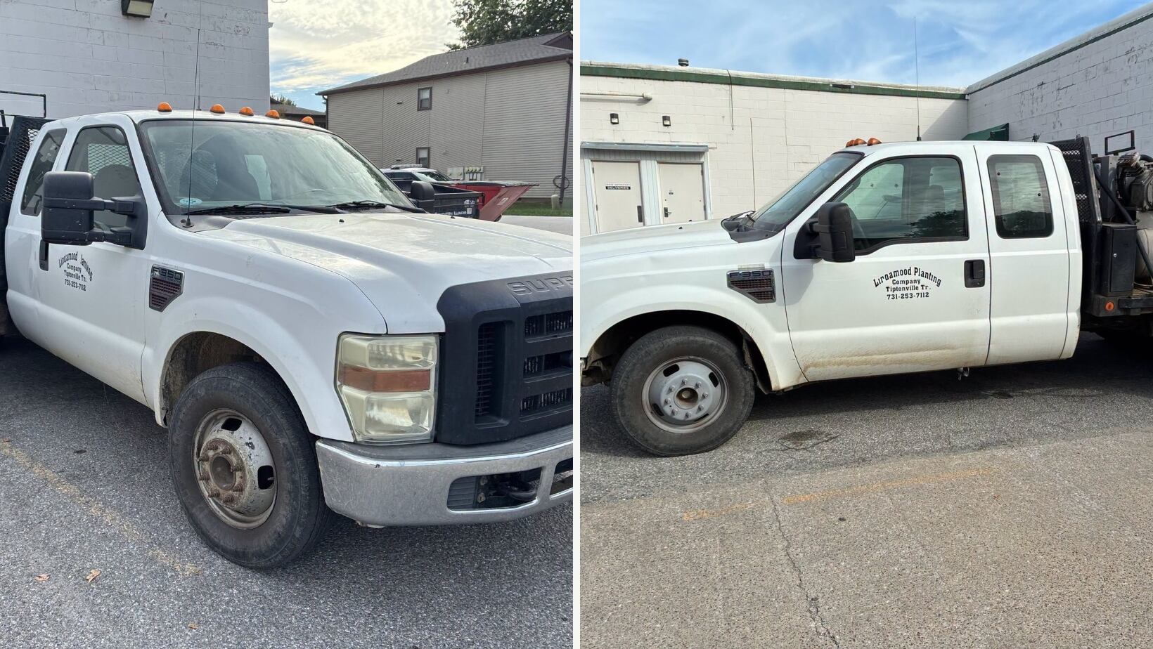 Photos of the stolen truck behind Rural King in Marion, Ill.