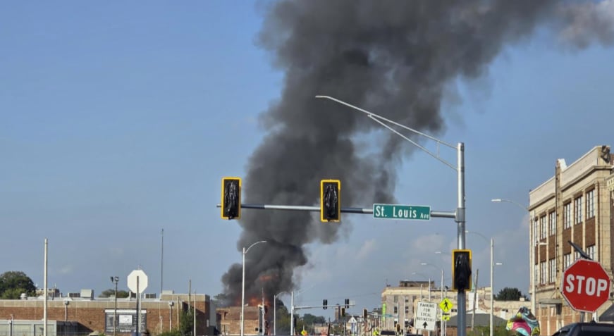 Fire Erupts in North City, Smoke Visible for Miles