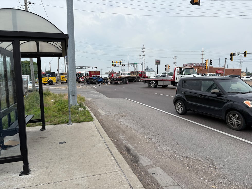First Responders on scene of crash in Cahokia Heights on May 29, 2025.