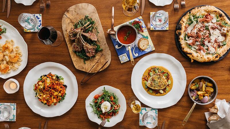 Food on display from Casa Don Alfonso