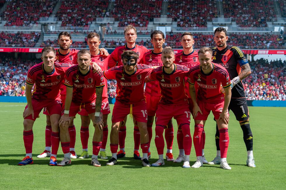 St. Louis CITY SC team photo before facing LA Galaxy.