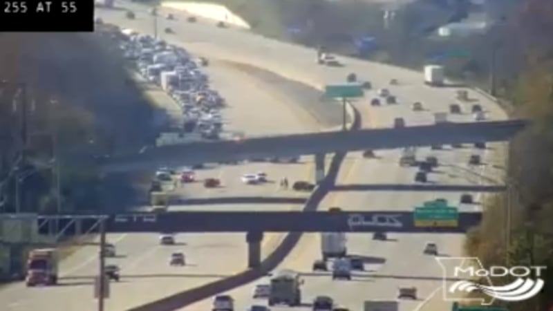 First responders on the scene of a Tuesday morning crash on I-55 at Butler Hill Road.