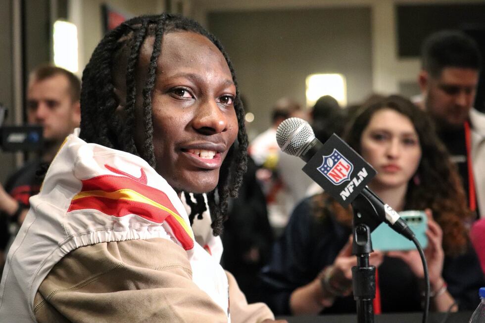 Kansas City Chiefs wide receiver Hollywood Brown spoke with the media on Feb. 4, 2025.