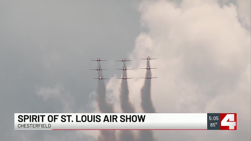 Spirit of St. Louis Airport held its annual aviation show Saturday, drawing large crowds.