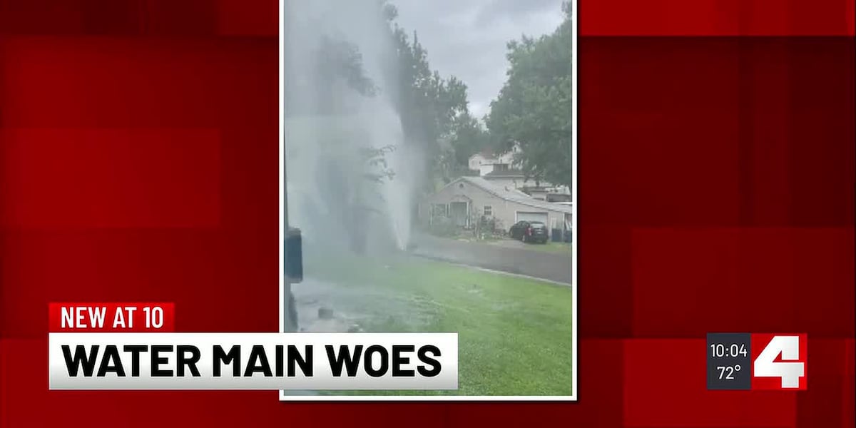 Water main break damages Collinsville home, vehicle