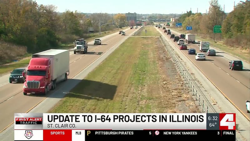 I-64 lane widening coming soon in portion of St. Clair county