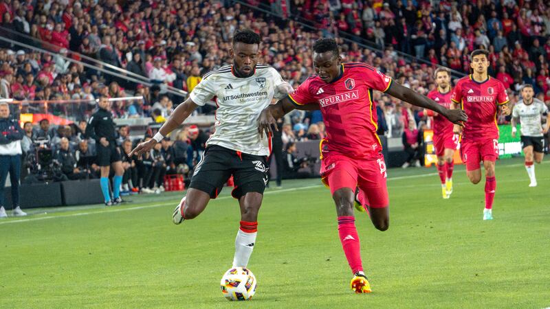 Defender Josh Yaro fights for the ball in a match against FC Dallas.