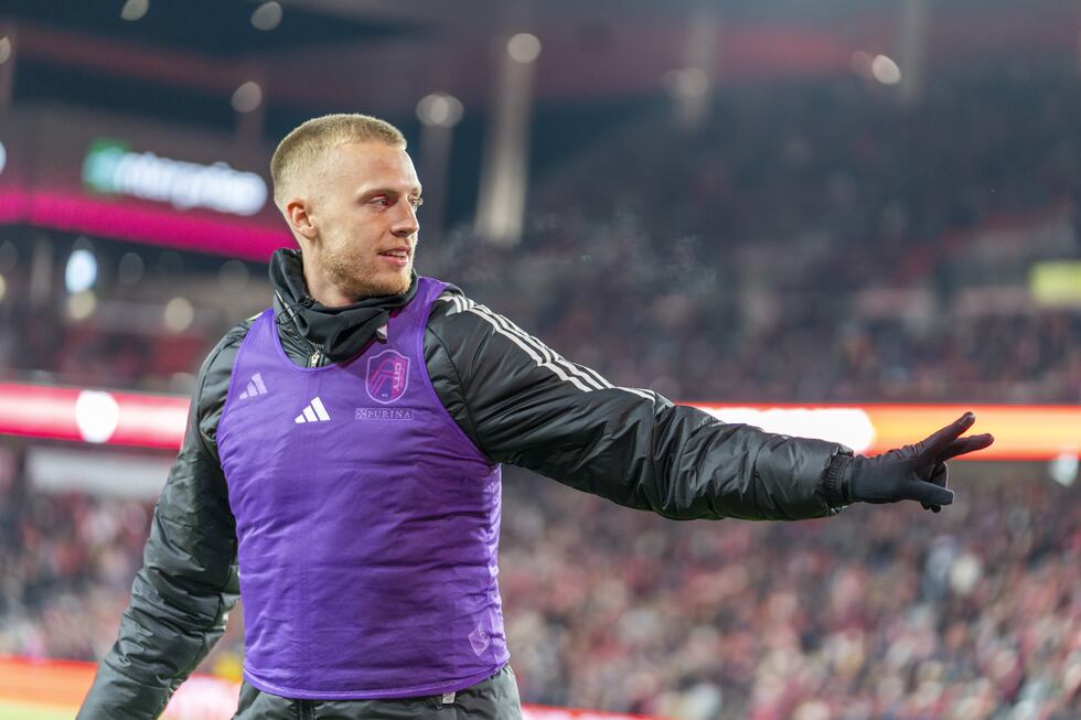 CITY SC's Timo Baumgartl during warm ups against the Colorado Rapids.