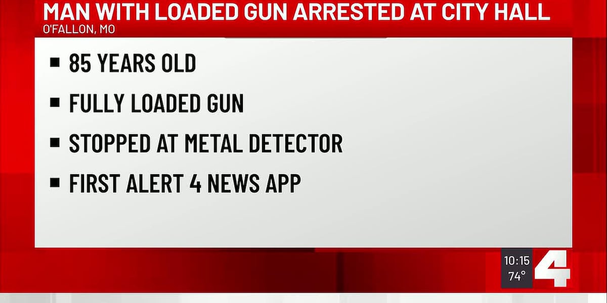 Man, 85, arrested after he brought loaded gun to O'Fallon, Mo. city hall, police say