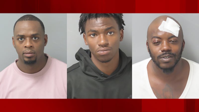Augustine Aghaeze (left), Robert Williams (middle), and Victor Moore (right) were all arrested...