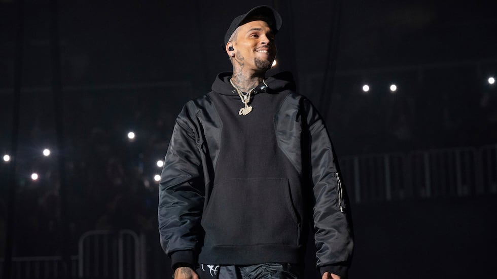 Chris Brown performs during Lil Baby's Birthday Party at State Farm Arena on Saturday, Dec. 9,...