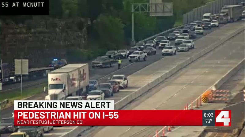 Pedestrian hit by car on I-55 in Festus