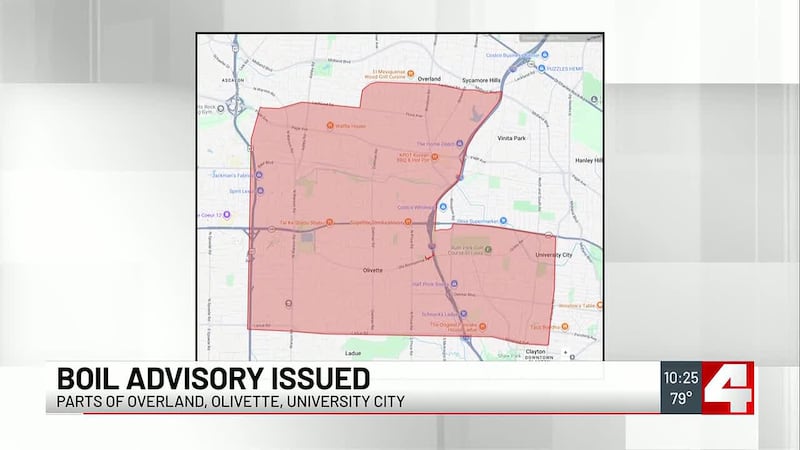 A boil water order is in place Saturday afternoon for parts of Overland, Olivette and...