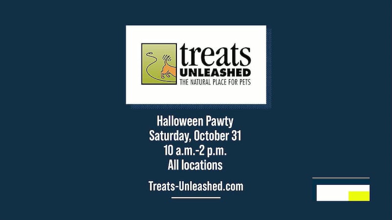 Treats Unleashed CEO Mark Miner shares Halloween Paw-ty details Saturday 10-2, Boo basket...